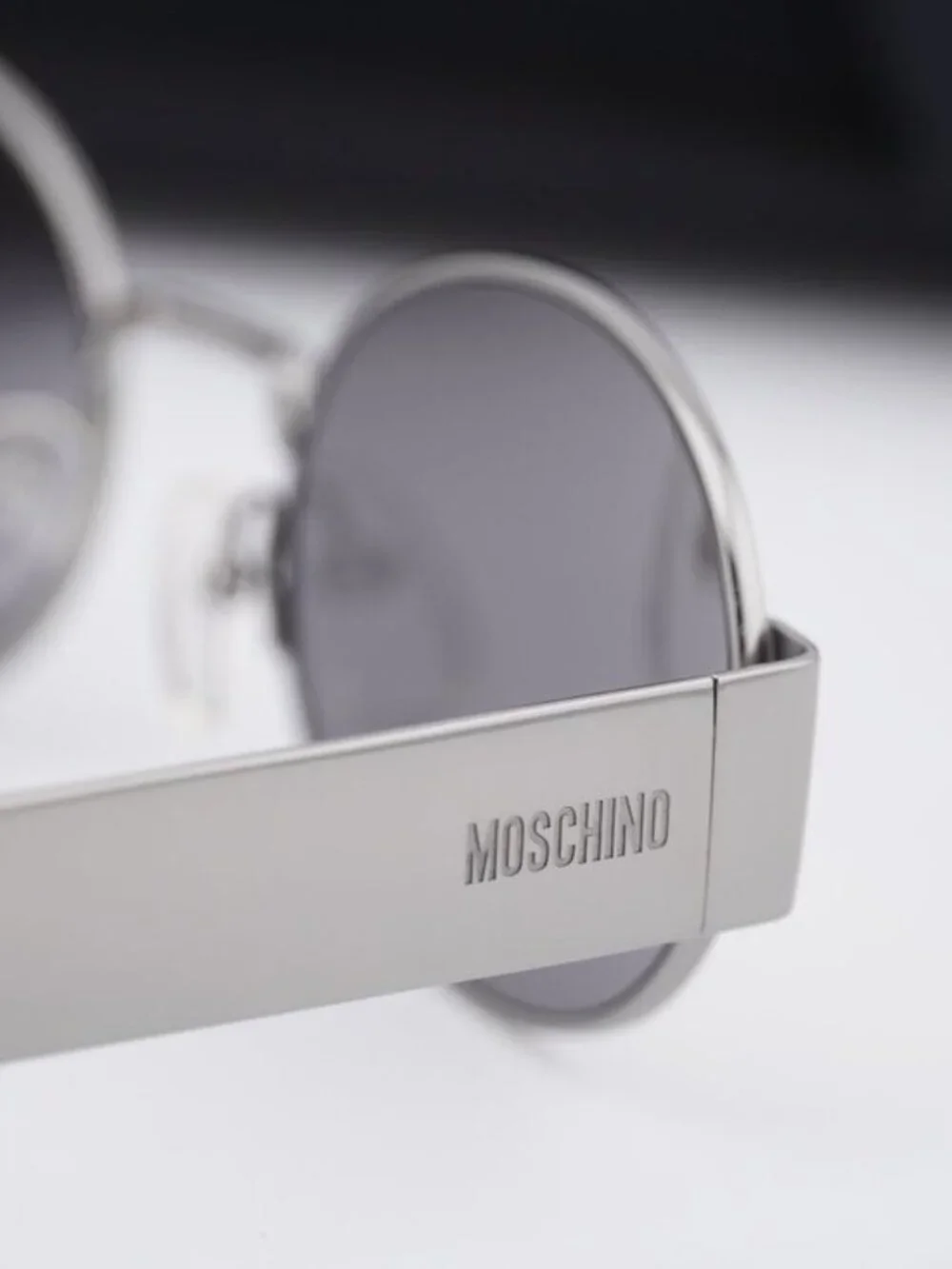 Moschino MOS185/S 06LB UE Oval Sunglasses - Ruthenium / Mirror